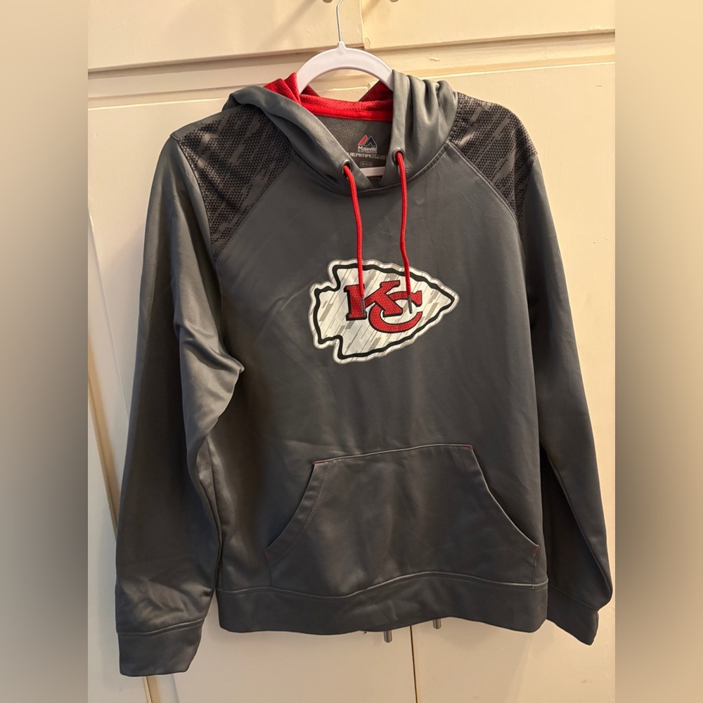 Majestic Kansas City Chiefs Gray and Red Men's Hoodie